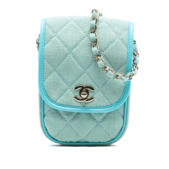 Chanel Handbags - Pre-Loved Chanel Mini CC Quilted Denim Crossbody